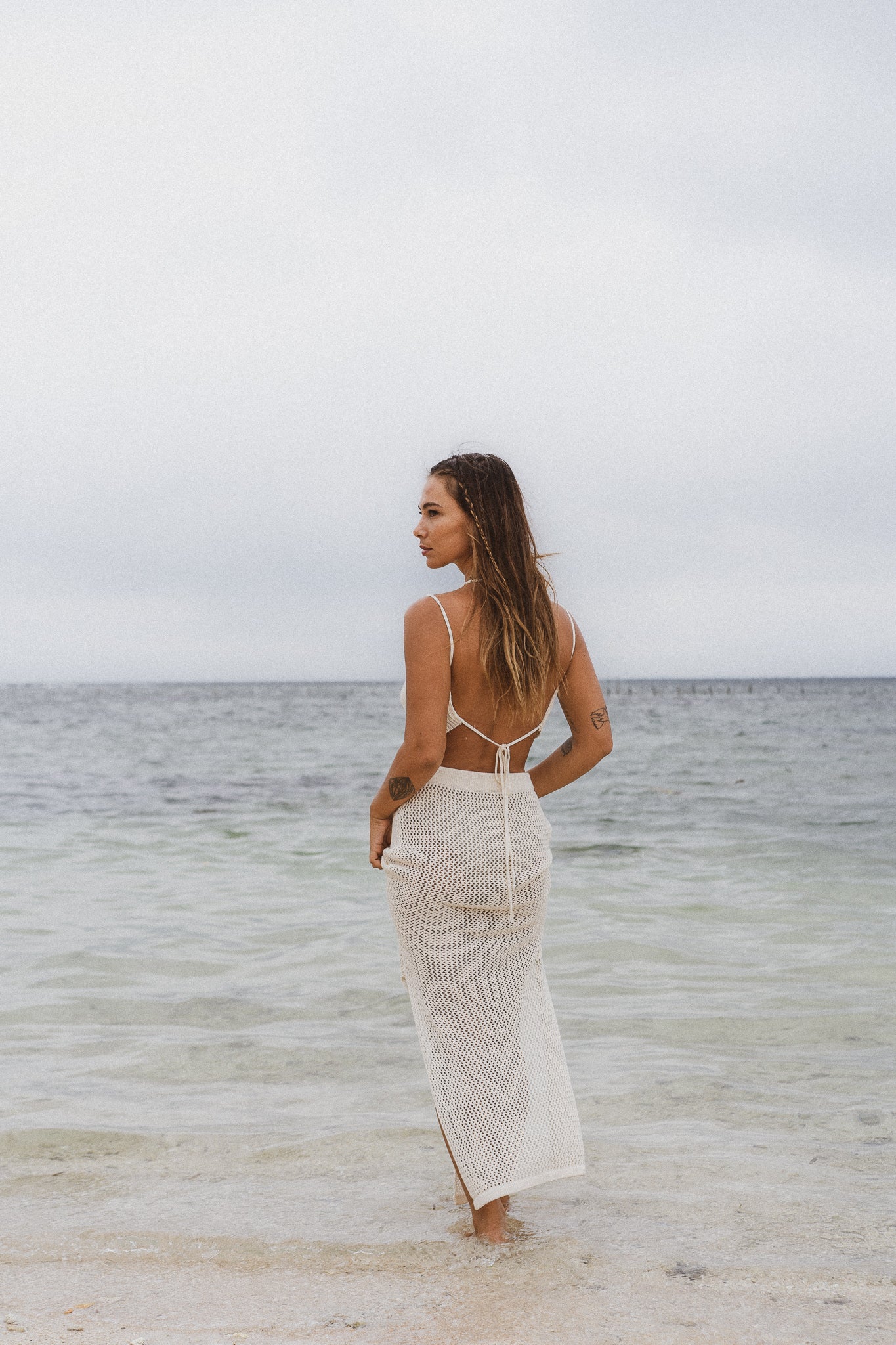 ROCKY KNIT SKIRT | CREAM